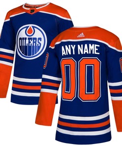 Edmonton Oilers Adidas Alternate Authentic Custom Jersey - Royal Custom Jerseys Nhl - Robokeg
