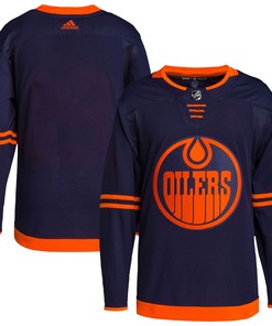 Edmonton Oilers Adidas Alternate Primegreen Authentic Pro Blank Jersey - Navy Nhl - Robokeg