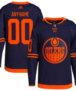 Edmonton Oilers Adidas Alternate Primegreen Authentic Pro Custom Jersey - Navy Custom Jerseys Nhl - Robokeg