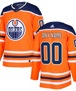 Edmonton Oilers Adidas Authentic Custom Jersey Orange Custom Jerseys Nhl - Robokeg