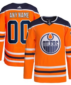 Edmonton Oilers Adidas Home Authentic Pro Custom Jersey Orange Custom Jerseys Nhl - Robokeg