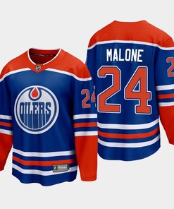 Edmonton Oilers Brad Malone 24 2022-23 Home Royal Jersey Premier - Robokeg