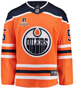 Edmonton Oilers Cody Ceci 5 Home 2022 Stanley Cup Champions Breakaway Men Jersey - Orange - Robokeg