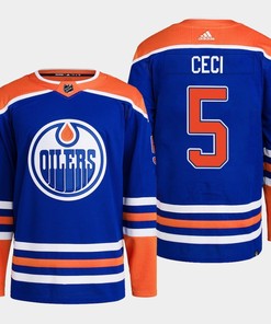 Edmonton Oilers Cody Ceci 5 Royal Primegreen 2022-23 Home Jersey - Robokeg