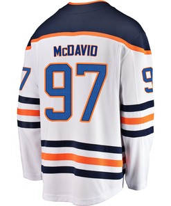 Edmonton Oilers Connor McDavid 97 Away 2022 Stanley Cup Champions Breakaway Men Jersey - White - Robokeg