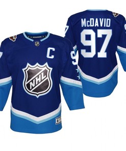 Edmonton Oilers Connor McDavid 97 Blue 2022 All-Star Western Jersey Youth - Robokeg