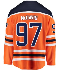 Edmonton Oilers Connor McDavid 97 Home 2022 Stanley Cup Playoffs Breakaway Men Jersey - Orange - Robokeg