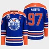 Edmonton Oilers Connor McDavid 97 Royal Primegreen Lee Ryan Hall Of Fame Patch Jersey 2022 - Robokeg