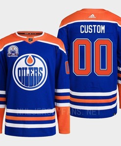 Edmonton Oilers Custom 00 Royal Primegreen Lee Ryan Hall Of Fame Patch Jersey 2022 - Robokeg