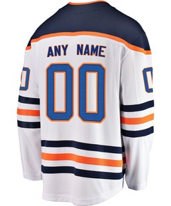 Edmonton Oilers Custom Away 2022 Stanley Cup Playoffs Breakaway Men Jersey - White - Robokeg
