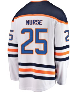 Edmonton Oilers Darnell Nurse 25 Away 2022 Stanley Cup Champions Breakaway Men Jersey - White - Robokeg
