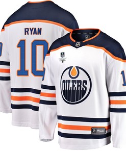 Edmonton Oilers Derek Ryan 10 Away 2022 Stanley Cup Final Breakaway Men Jersey - White - Robokeg