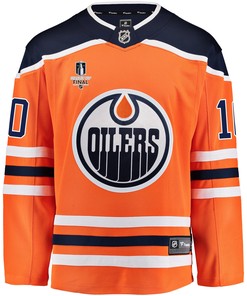 Edmonton Oilers Derek Ryan 10 Home 2022 Stanley Cup Final Breakaway Men Jersey - Orange - Robokeg