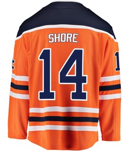 Edmonton Oilers Devin Shore 14 Home 2022 Stanley Cup Champions Breakaway Men Jersey - Orange - Robokeg