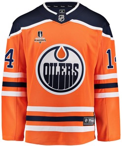 Edmonton Oilers Devin Shore 14 Home 2022 Stanley Cup Playoffs Breakaway Men Jersey - Orange - Robokeg