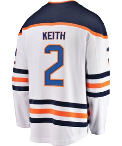 Edmonton Oilers Duncan Keith 2 Away 2022 Stanley Cup Champions Breakaway Men Jersey - White - Robokeg
