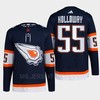 Edmonton Oilers Dylan Holloway 55 Navy Primegreen Reverse Retro 2.0 Jersey 2022 - Robokeg