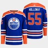 Edmonton Oilers Dylan Holloway 55 Royal Primegreen 2022-23 Home Jersey - Robokeg