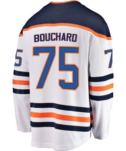 Edmonton Oilers Evan Bouchard 75 Away 2022 Stanley Cup Champions Breakaway Men Jersey - White - Robokeg