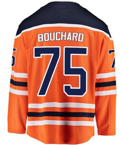 Edmonton Oilers Evan Bouchard 75 Home 2022 Stanley Cup Final Breakaway Men Jersey - Orange - Robokeg