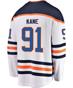 Edmonton Oilers Evander Kane 91 Away 2022 Stanley Cup Champions Breakaway Men Jersey - White - Robokeg