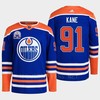 Edmonton Oilers Evander Kane 91 Royal Primegreen Lee Ryan Hall Of Fame Patch Jersey 2022 - Robokeg