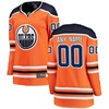Edmonton Oilers Fanatics Branded Womens Home Breakaway Custom Jersey - Orange Custom Jerseys Nhl - Robokeg