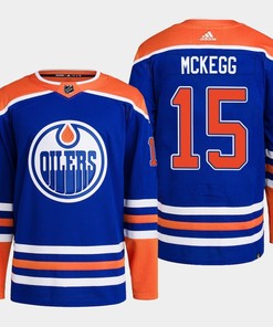 Edmonton Oilers Greg McKegg 15 Royal Primegreen 2022-23 Home Jersey - Robokeg