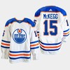 Edmonton Oilers Greg McKegg 15 White Primegreen Away Jersey 2022-23 - Robokeg