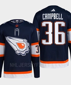 Edmonton Oilers Jack Campbell 36 Navy Primegreen Reverse Retro 2.0 Jersey 2022 - Robokeg