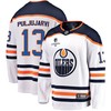 Edmonton Oilers Jesse Puljujarvi 13 Away 2022 Stanley Cup Champions Breakaway Men Jersey - White - Robokeg