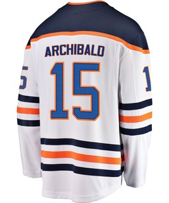 Edmonton Oilers Josh Archibald 15 Away 2022 Stanley Cup Champions Breakaway Men Jersey - White - Robokeg