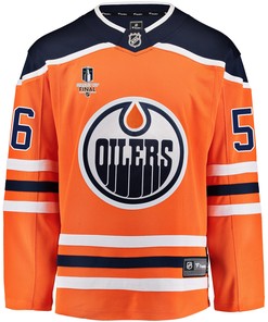 Edmonton Oilers Kailer Yamamoto 56 Home 2022 Stanley Cup Final Breakaway Men Jersey - Orange - Robokeg