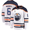 Edmonton Oilers Kris Russell 6 Away 2022 Stanley Cup Playoffs Breakaway Men Jersey - White - Robokeg