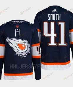 Edmonton Oilers Mike Smith 44 Navy Primegreen Reverse Retro 2.0 Jersey 2022 - Robokeg