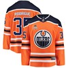 Edmonton Oilers Olivier Rodrigue 35 Home 2022 Stanley Cup Champions Breakaway Men Jersey - Orange - Robokeg