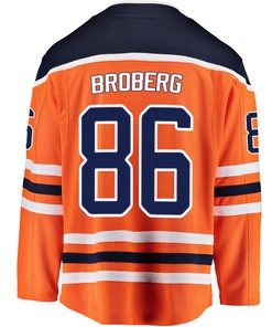 Edmonton Oilers Philip Broberg 86 Home 2022 Stanley Cup Champions Breakaway Men Jersey - Orange - Robokeg