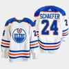 Edmonton Oilers Reid Schaefer 24 White Away Primegreen Jersey 2022-23 - Robokeg