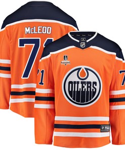 Edmonton Oilers Ryan McLeod 71 Home 2022 Stanley Cup Playoffs Breakaway Men Jersey - Orange - Robokeg