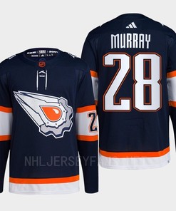 Edmonton Oilers Ryan Murray 28 Navy Primegreen Reverse Retro 2.0 Jersey 2022 - Robokeg