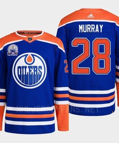 Edmonton Oilers Ryan Murray 28 Royal Primegreen Lee Ryan Hall Of Fame Patch Jersey 2022 - Robokeg