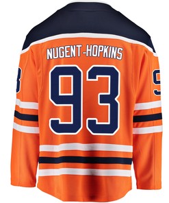 Edmonton Oilers Ryan Nugent-Hopkins 93 Home 2022 Stanley Cup Champions Breakaway Men Jersey - Orange - Robokeg
