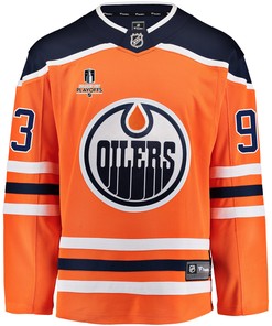 Edmonton Oilers Ryan Nugent-Hopkins 93 Home 2022 Stanley Cup Playoffs Breakaway Men Jersey - Orange - Robokeg