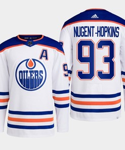 Edmonton Oilers Ryan Nugent-Hopkins 93 White Away Primegreen Jersey 2022-23 - Robokeg