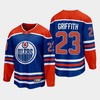 Edmonton Oilers Seth Griffith 23 2022-23 Home Royal Jersey Premier - Robokeg