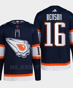 Edmonton Oilers Tyler Benson 16 Navy Primegreen Reverse Retro 2.0 Jersey 2022 - Robokeg
