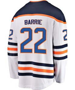 Edmonton Oilers Tyson Barrie 22 Away 2022 Stanley Cup Final Breakaway Men Jersey - White - Robokeg