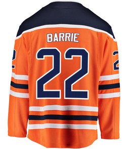 Edmonton Oilers Tyson Barrie 22 Home 2022 Stanley Cup Playoffs Breakaway Men Jersey - Orange - Robokeg