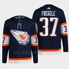 Edmonton Oilers Warren Foegele 37 Navy Primegreen Reverse Retro 2.0 Jersey 2022 - Robokeg