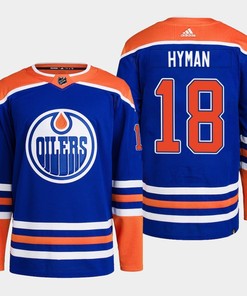 Edmonton Oilers Zach Hyman 18 Royal Primegreen 2022-23 Home Jersey - Robokeg